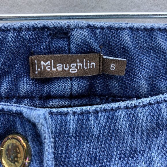 J McLaughlin Jeans Womens‎ 6x30 Blue Skinny Fit Mid Rise Stretch Medium Wash - Picture 14 of 15